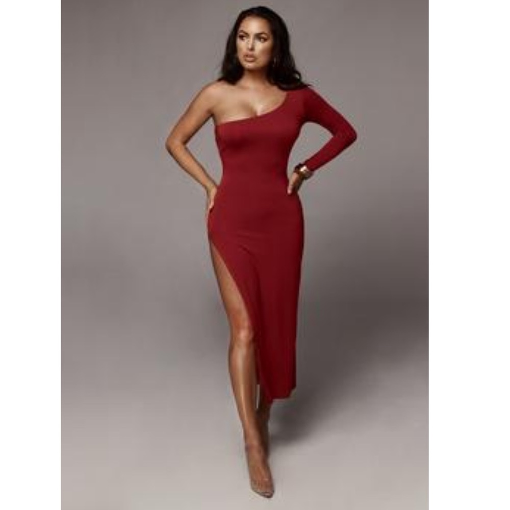 Red Jules JLUXBASIX High Slit Dress - Small